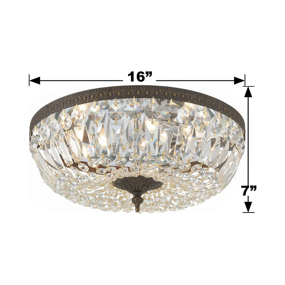 Flush Mount Ceiling Light - line drawing.