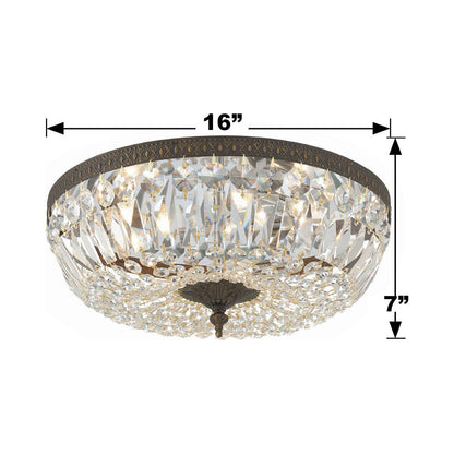 Flush Mount Ceiling Light - line drawing.