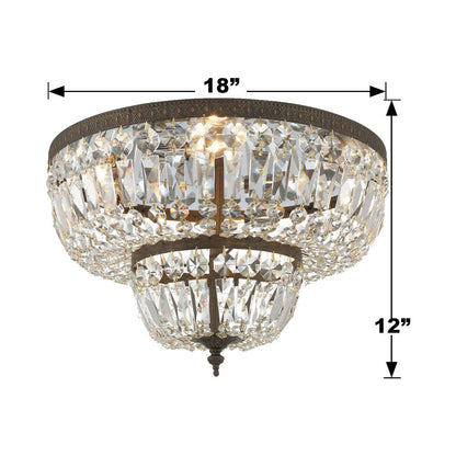 Flush Mount Ceiling Light - line drawing.