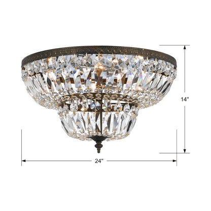 Flush Mount Ceiling Light - line drawing.