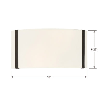 Fulton 902 Bath Wall Light - line drawing.