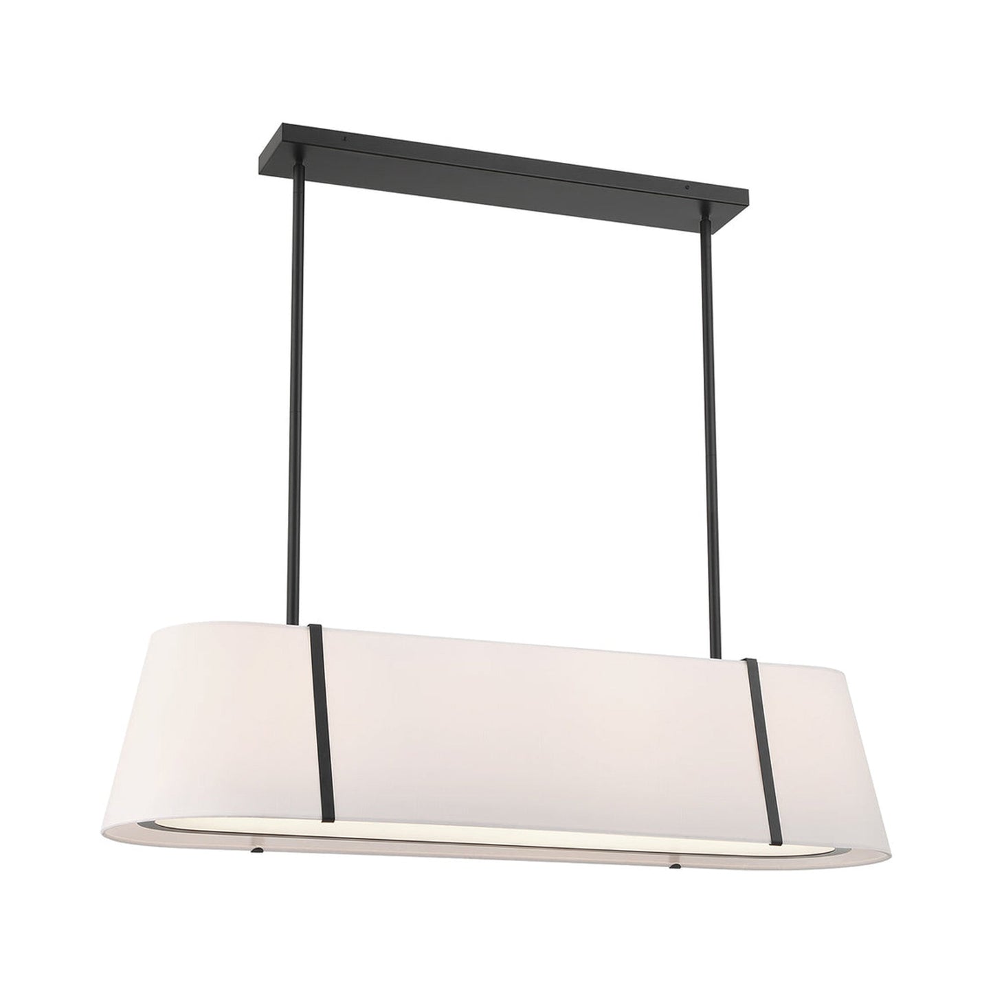 Fulton Linear Oval Chandelier in Black.