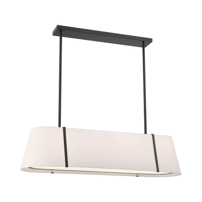 Fulton Linear Oval Chandelier in Black.