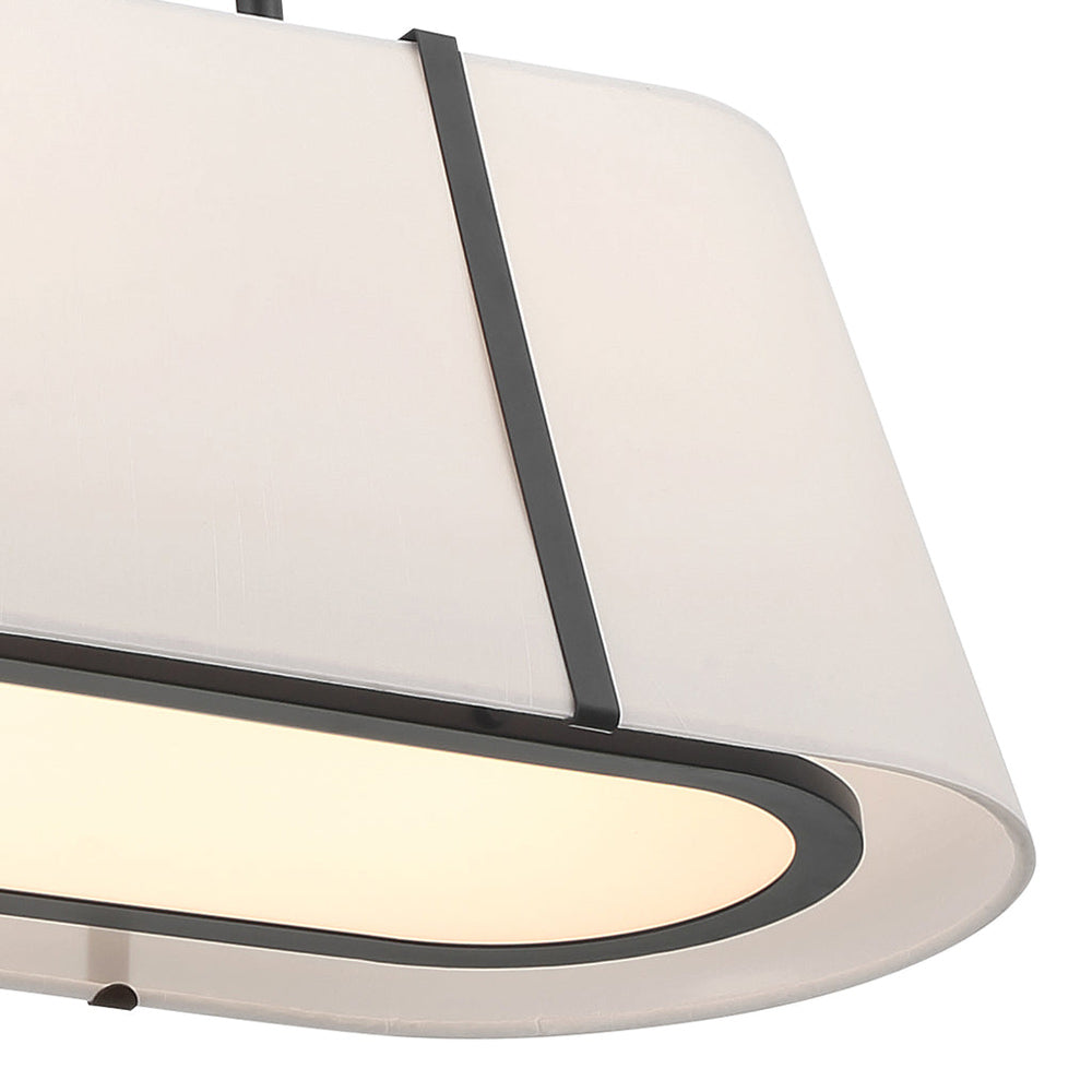 Fulton Linear Oval Chandelier in Detail.