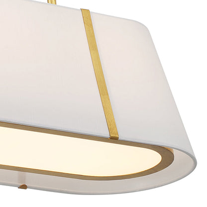 Fulton Linear Oval Chandelier in Detail.