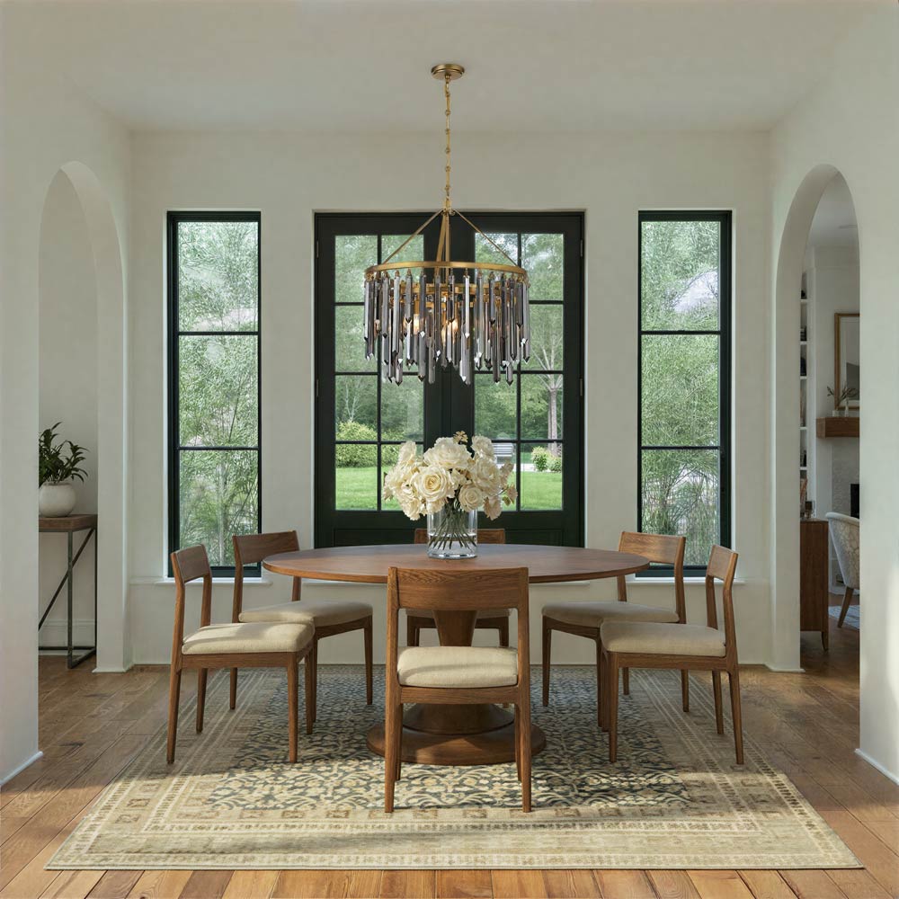 Gemma Chandelier in dining room.