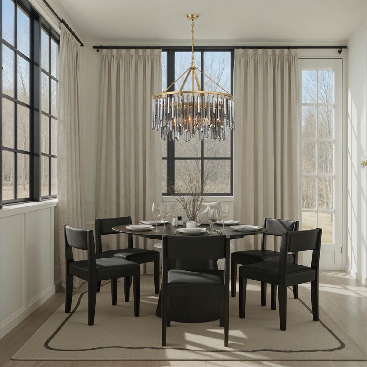 Gemma Chandelier in dining room.