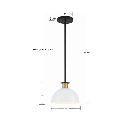 Gigi Pendant Light - line drawing.