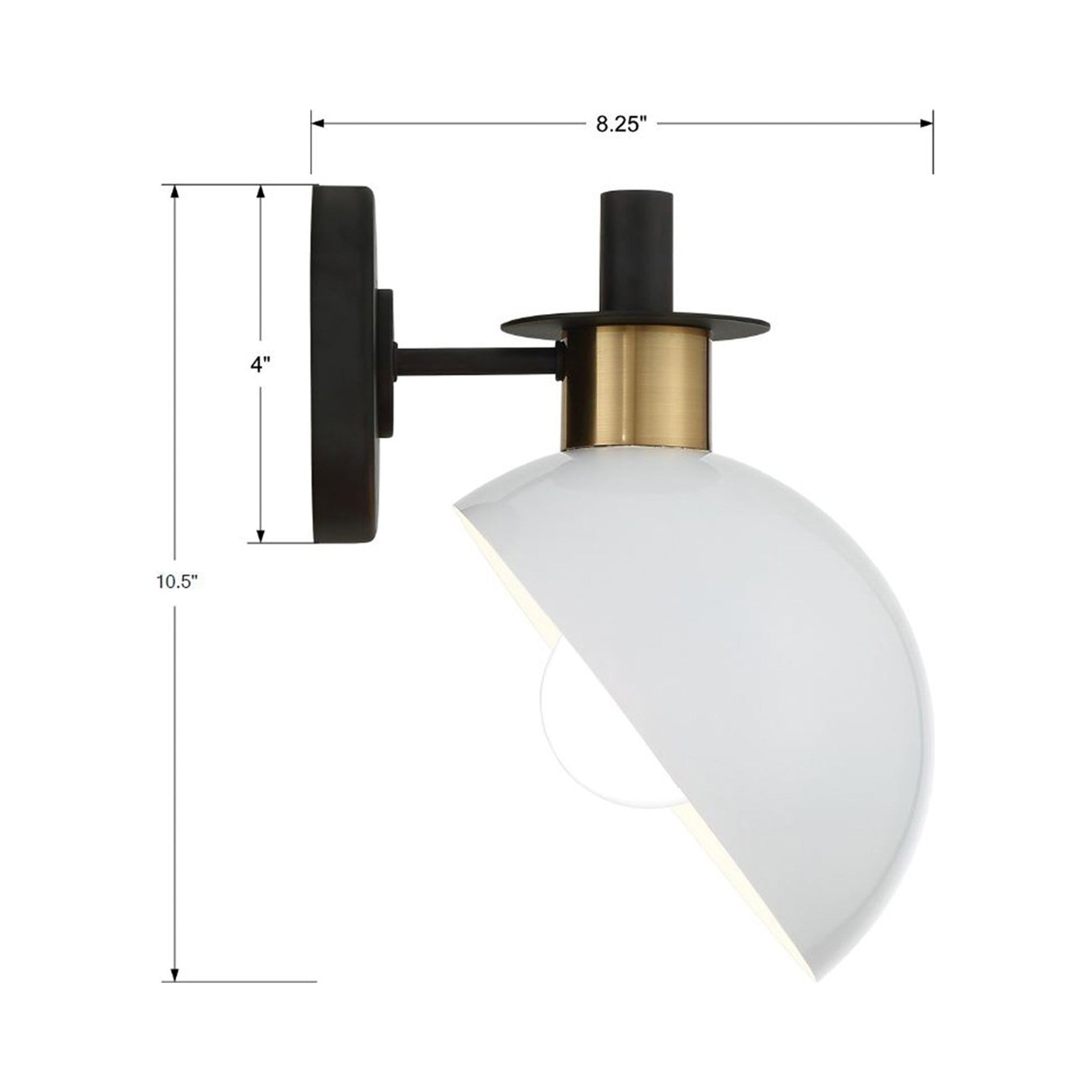 Gigi Wall Light - line drawing.