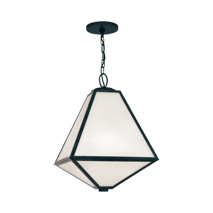 Glacier Outdoor Pendant Light in White.