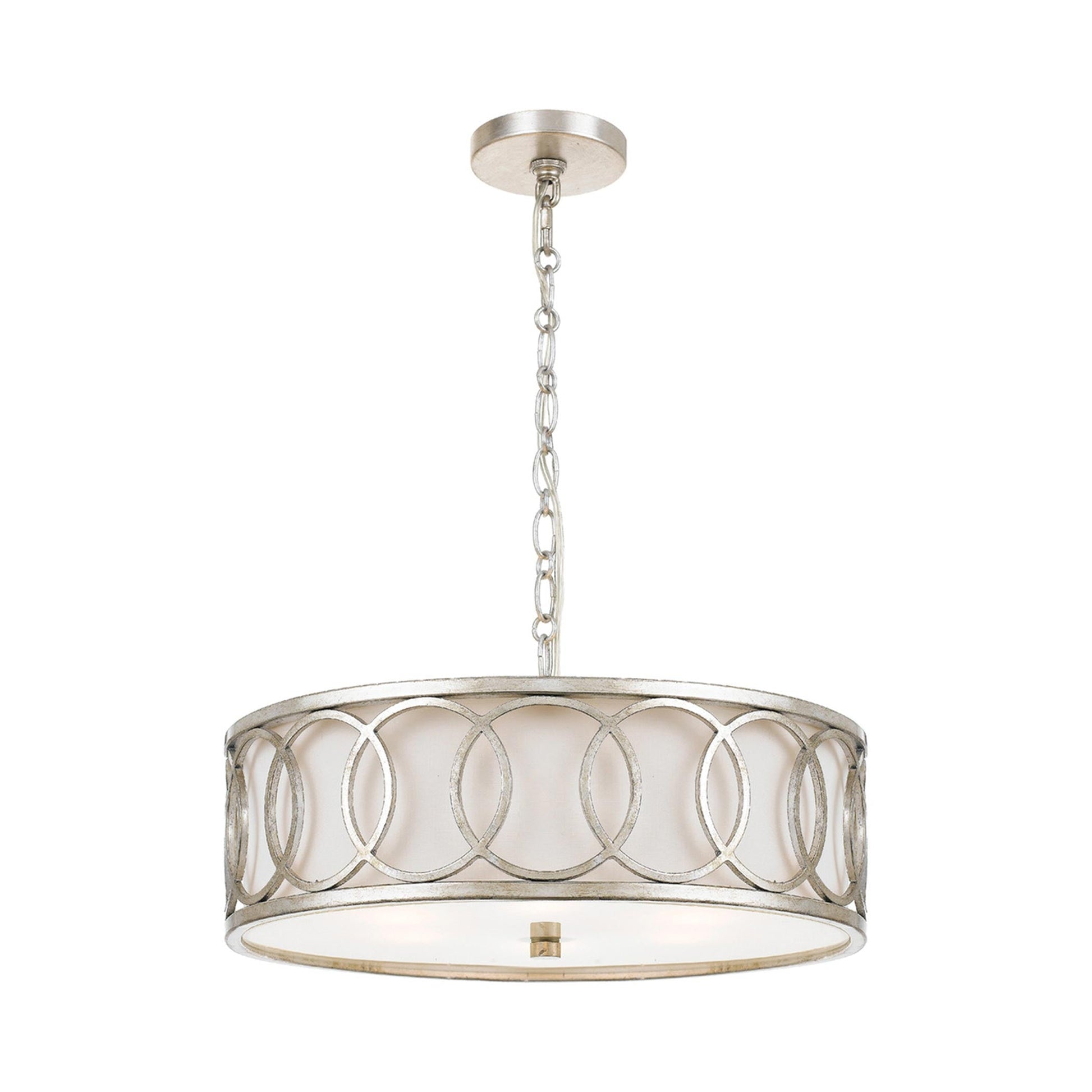 Graham Chandelier in Antique Silver.