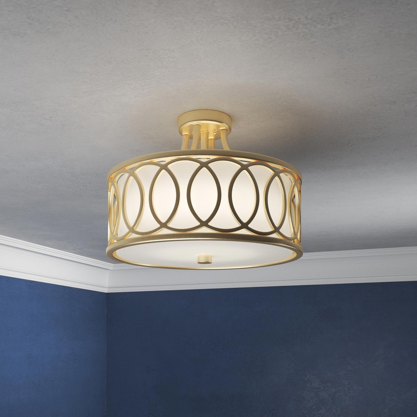 Graham Semi Flush Mount Ceiling Light in Detail.