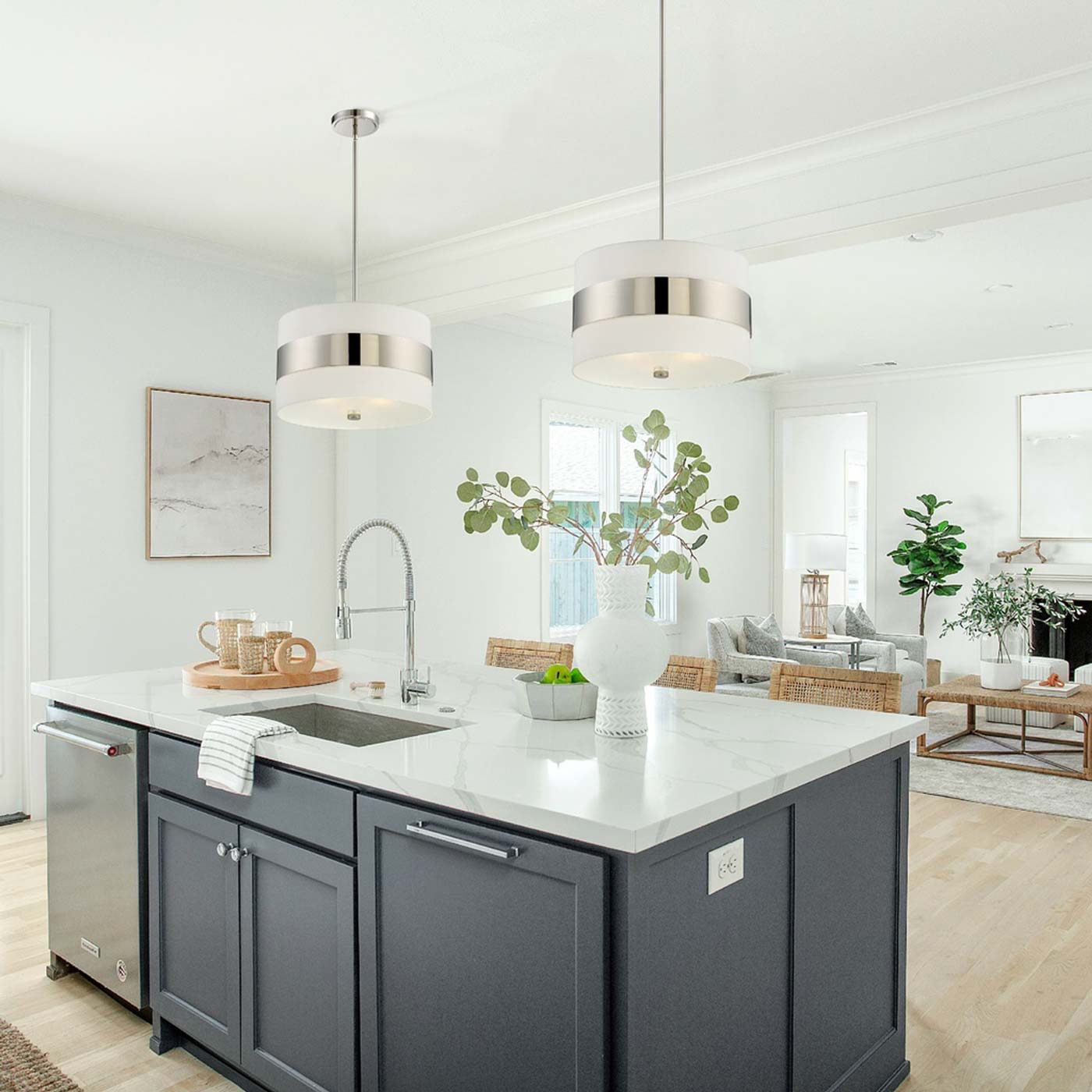 Grayson Chandelier in kitchen.