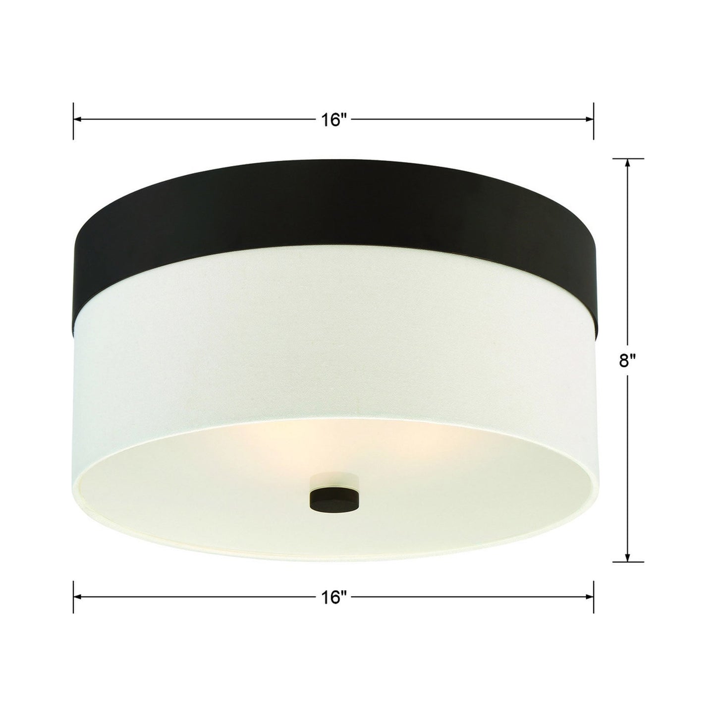 Grayson Flush Mount Ceiling Light - line drawing.