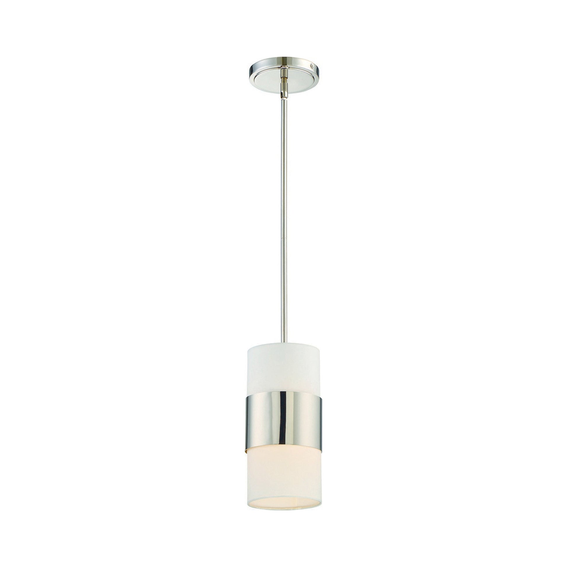 Grayson Pendant Light in Polished Nickel.