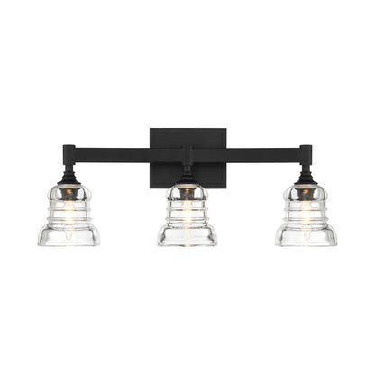 Gregory Bath Vanity Light in Matte Black.