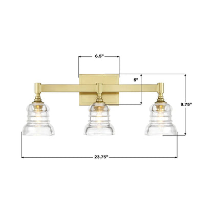 Gregory Bath Vanity Light - line drawing.