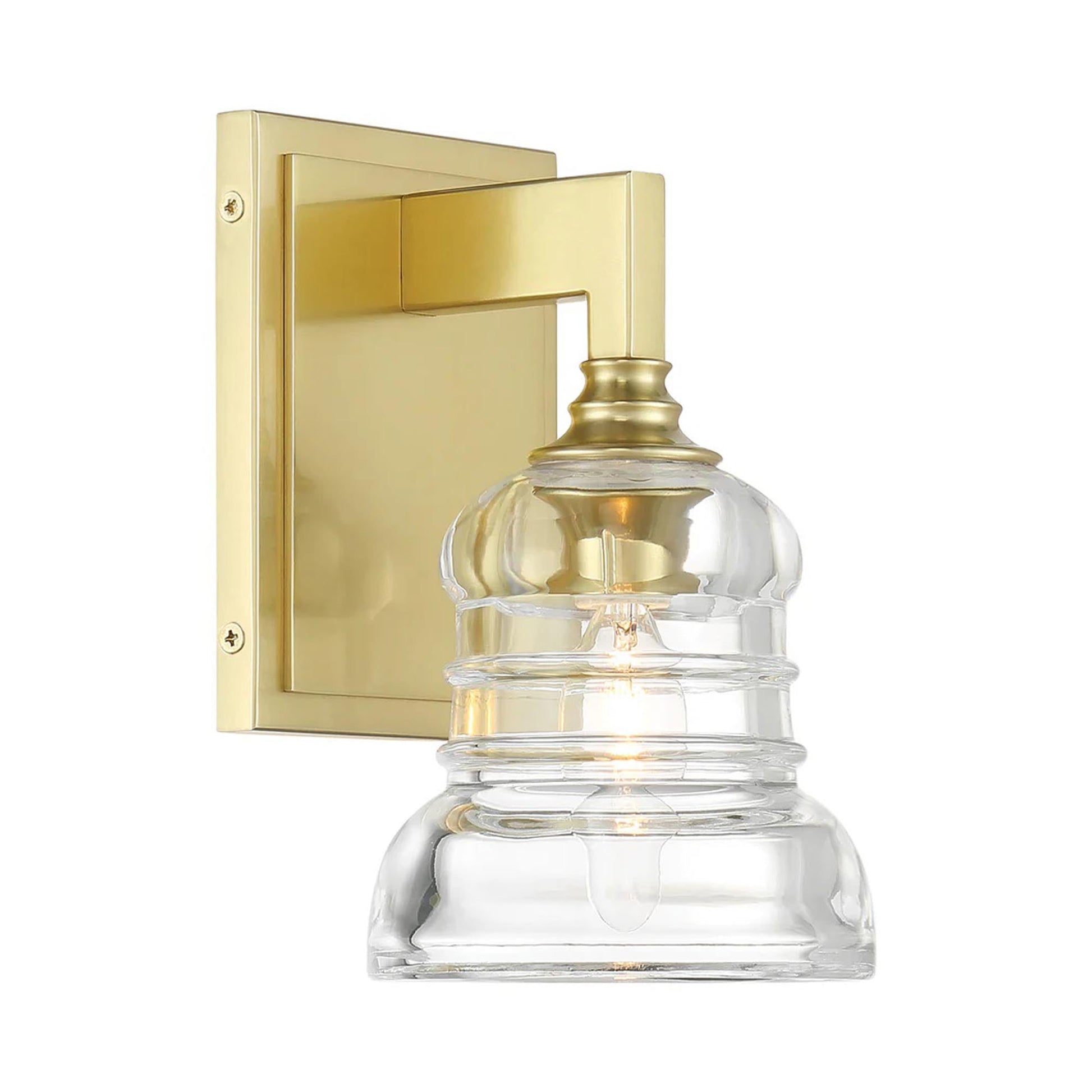 Gregory Bath Wall Light in Aged Brass.