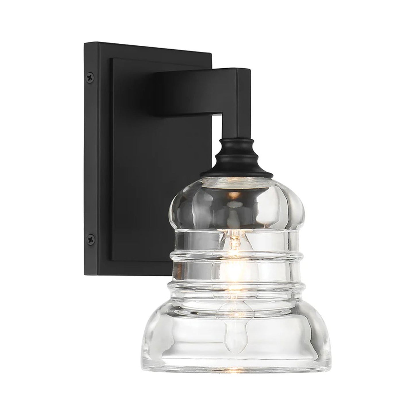 Gregory Bath Wall Light in Matte Black.