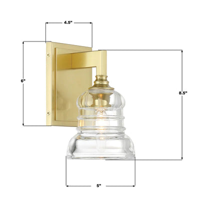 Gregory Bath Wall Light - line drawing.