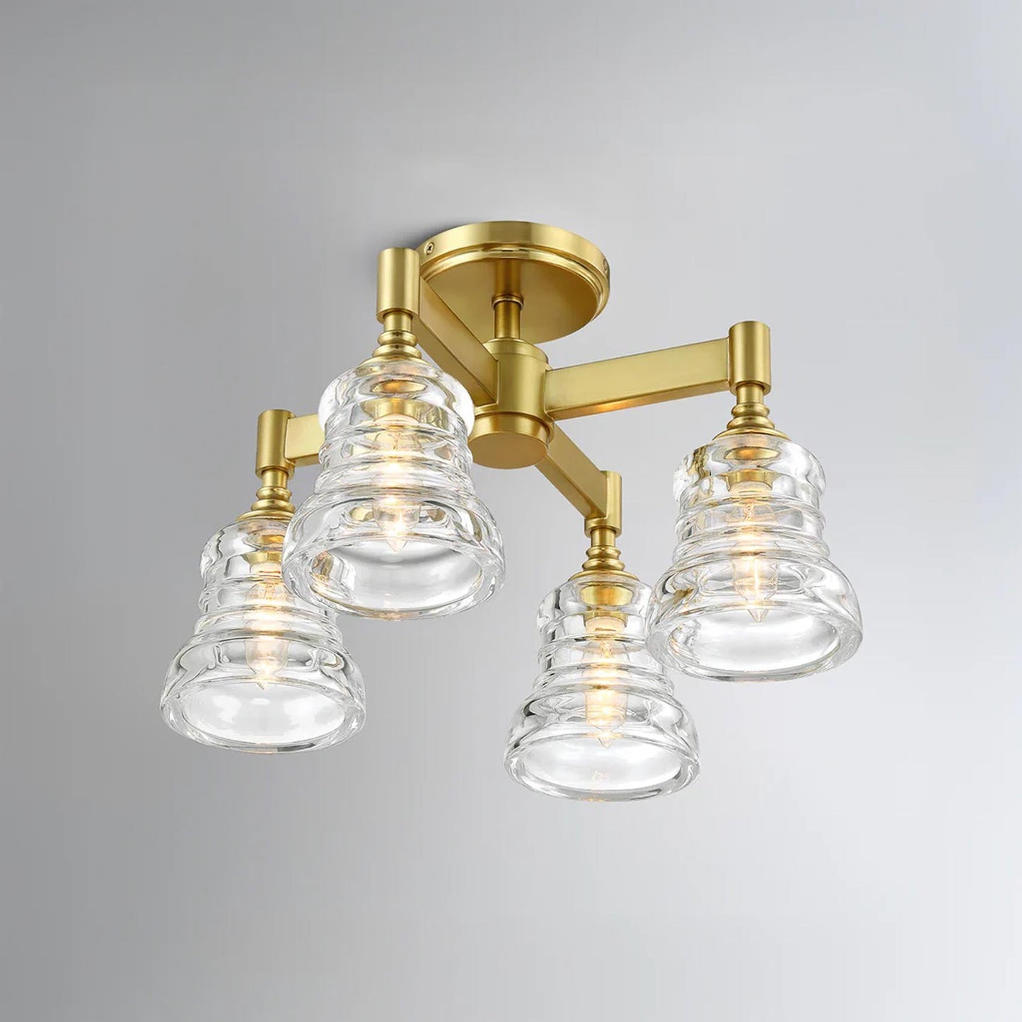 Gregory Multi Light Semi Flush Mount Ceiling Light in Detail.