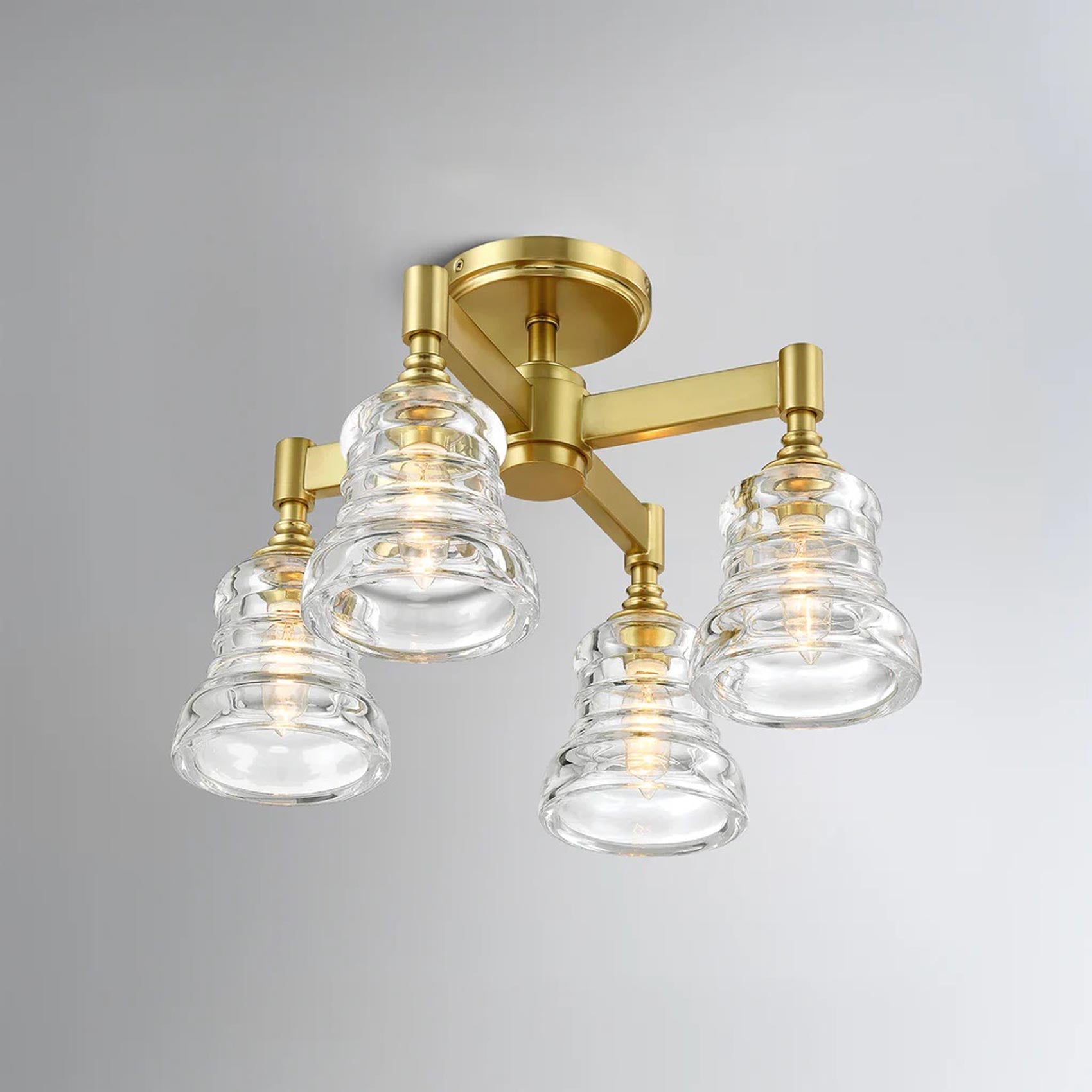 Gregory Multi Light Semi Flush Mount Ceiling Light in Detail.