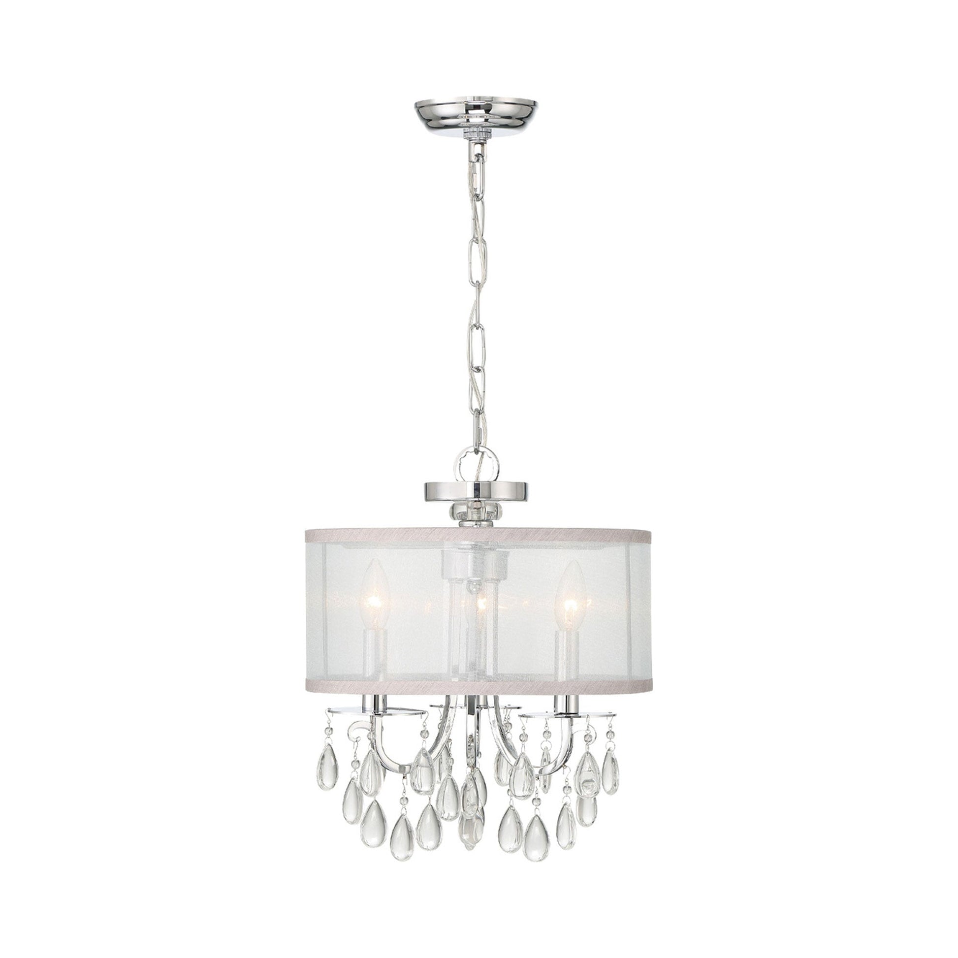 Hampton Chandelier in Polished Chrome (3-Light).