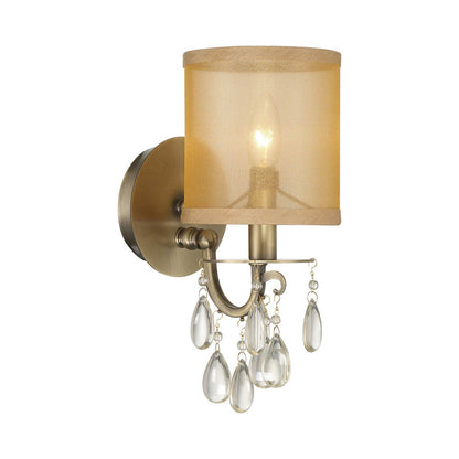 Hampton Wall Light in Antique Brass.