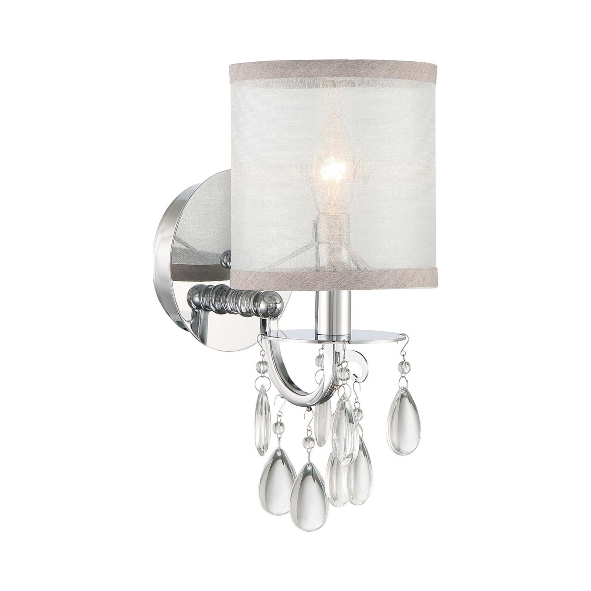 Hampton Wall Light in Polished Chrome.