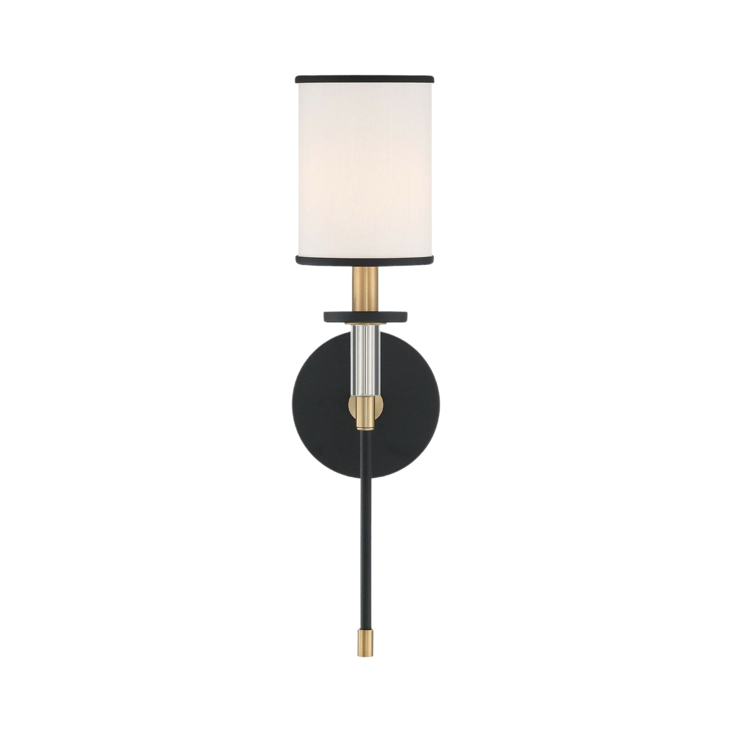 Hatfield Wall Light in Black Forged/Vibrant Gold (1-Light).