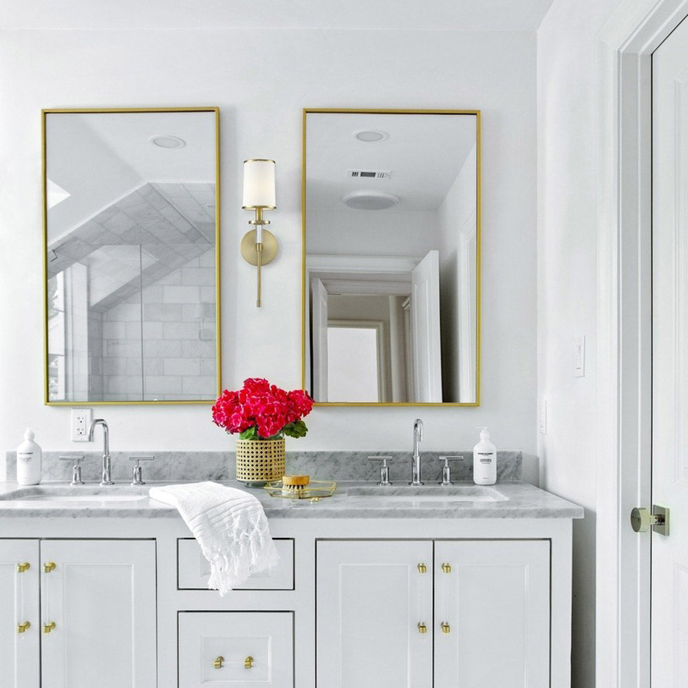 Hatfield Wall Light in bathroom.