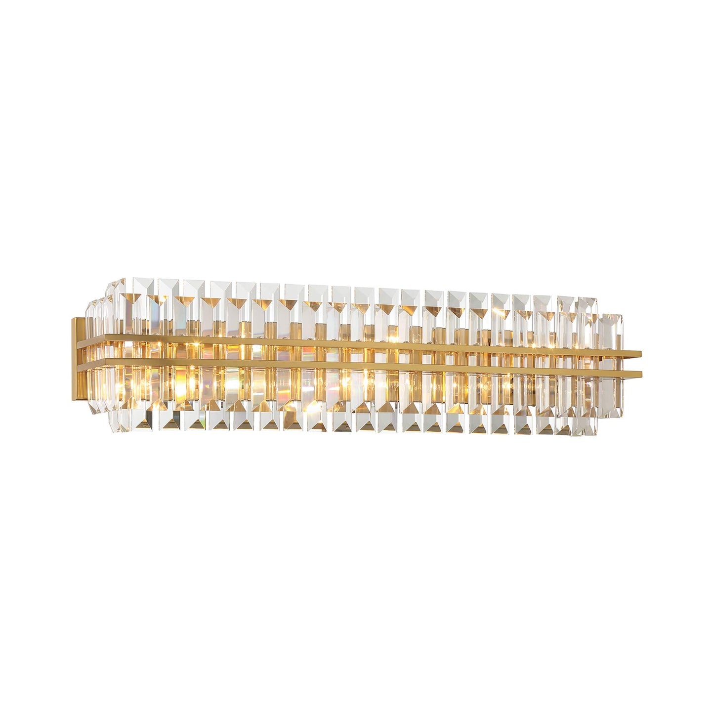 Hayes Bath Vanity Light in Aged Brass (31.5-Inch).