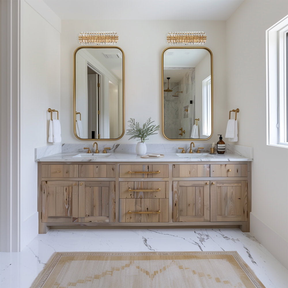 Hayes Bath Vanity Light in bathroom.
