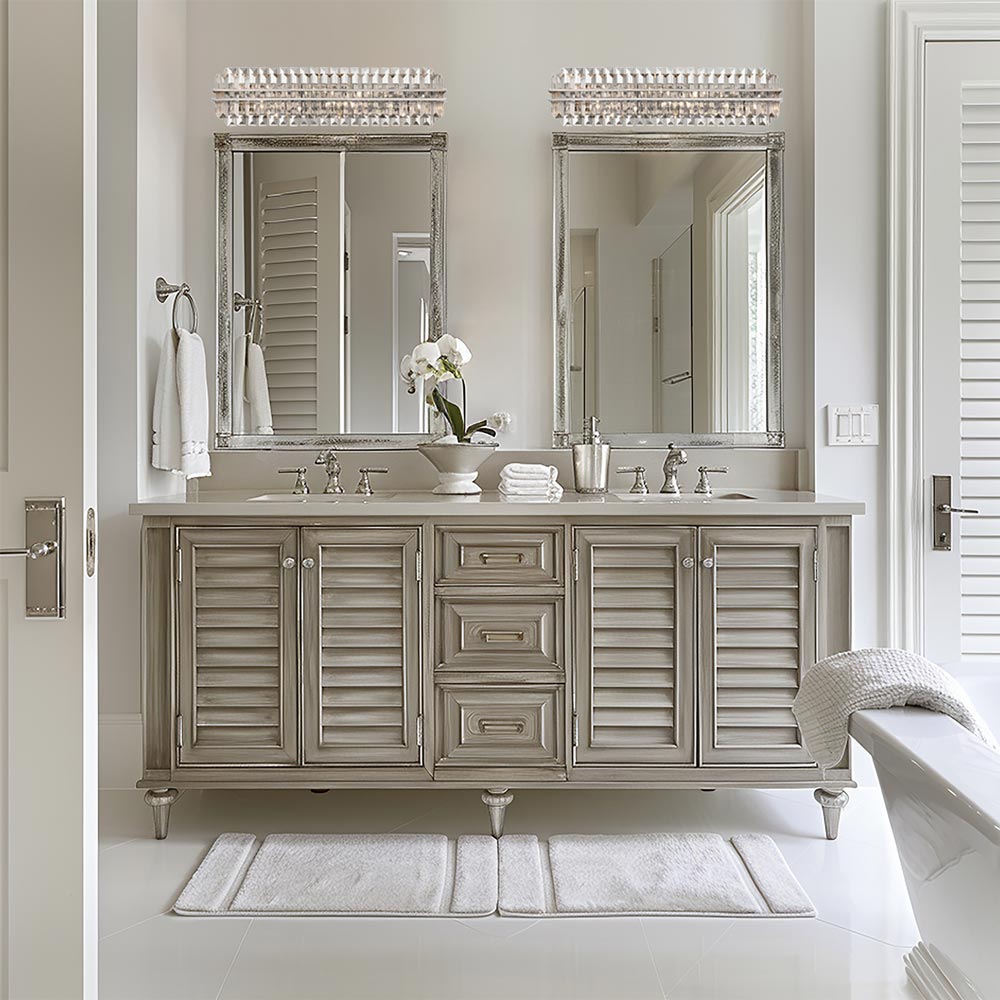 Hayes Bath Vanity Light in bathroom.