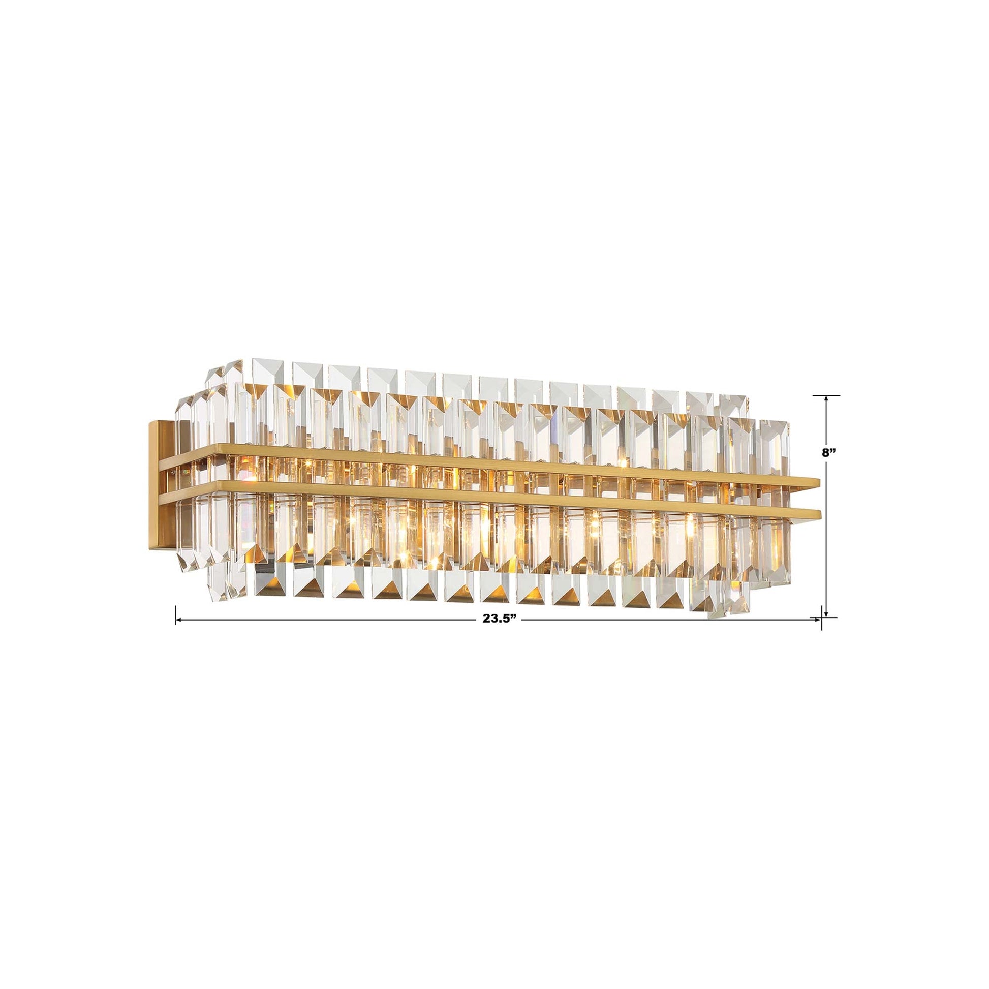 Hayes Bath Vanity Light - line drawing.
