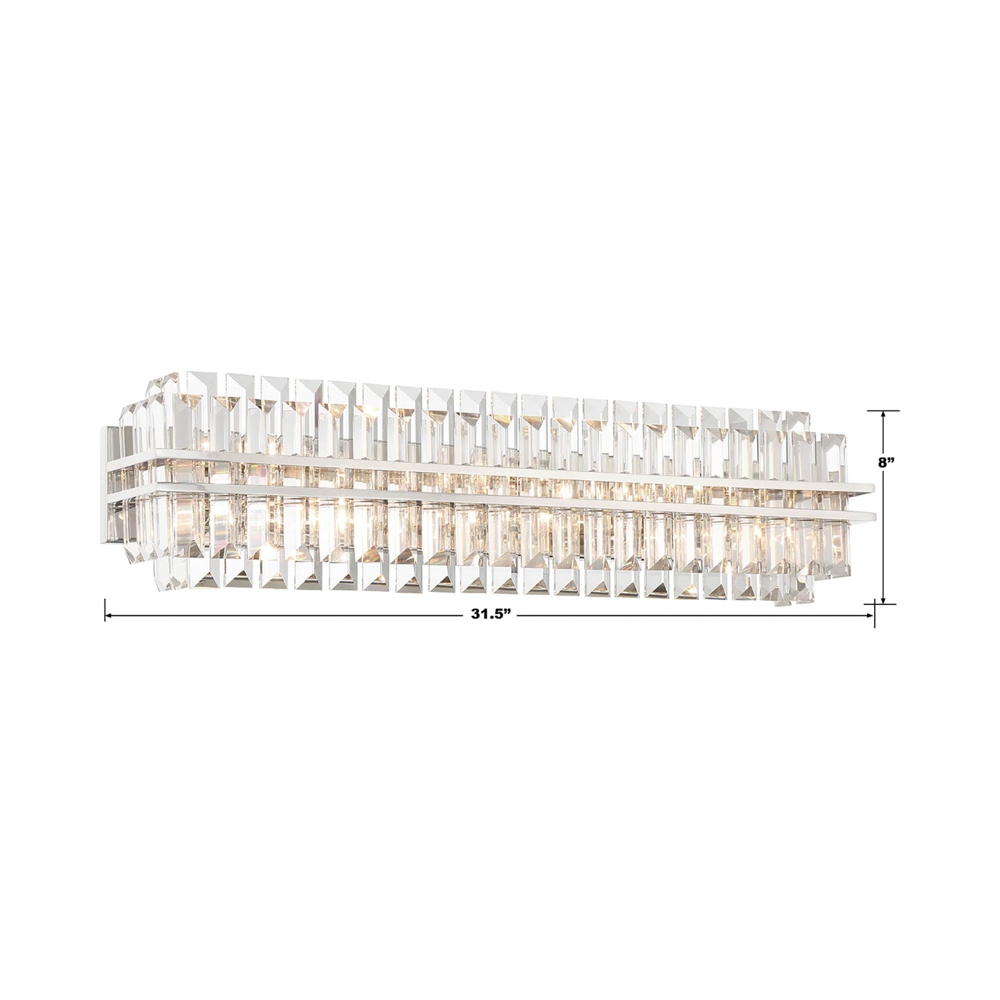 Hayes Bath Vanity Light - line drawing.