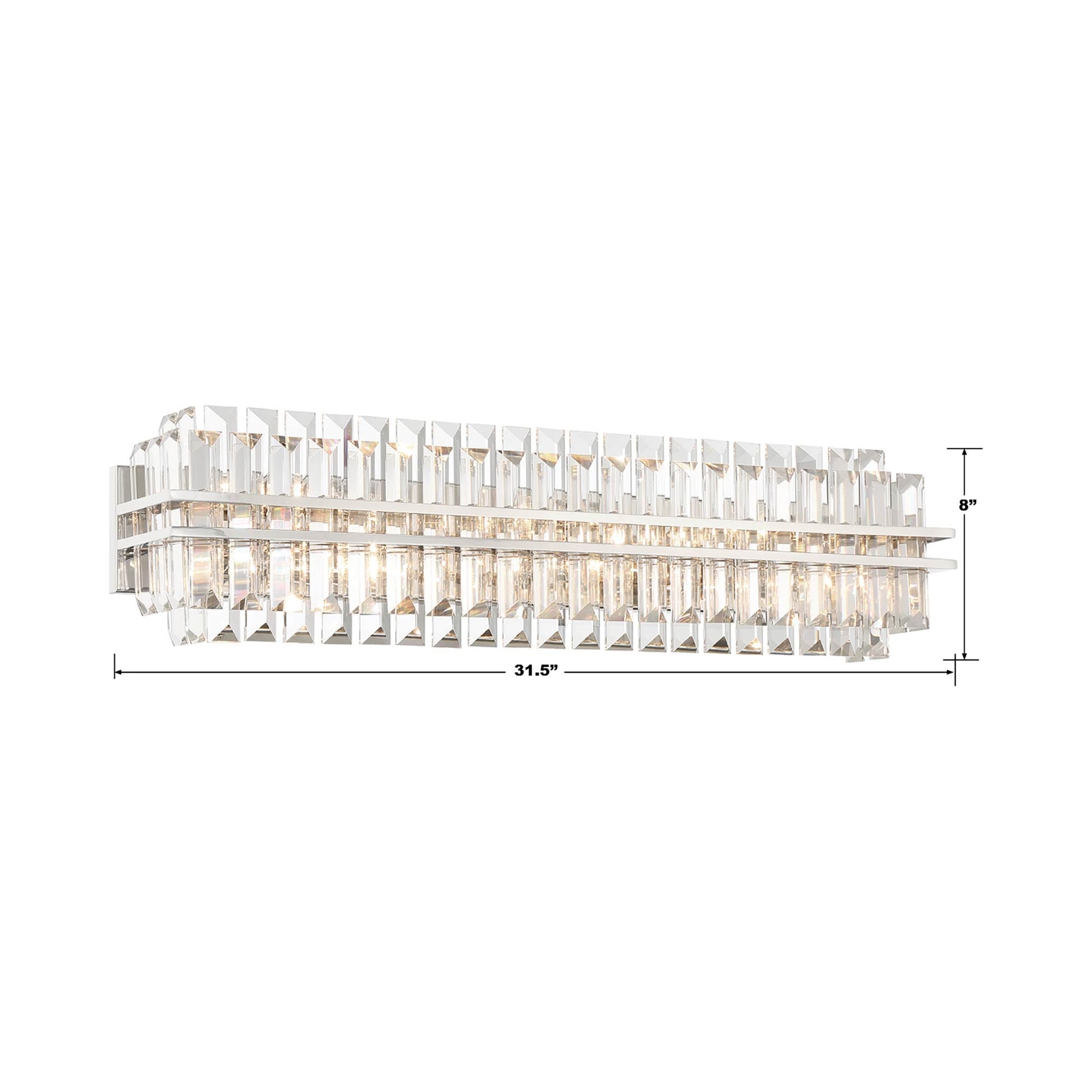 Hayes Bath Vanity Light - line drawing.