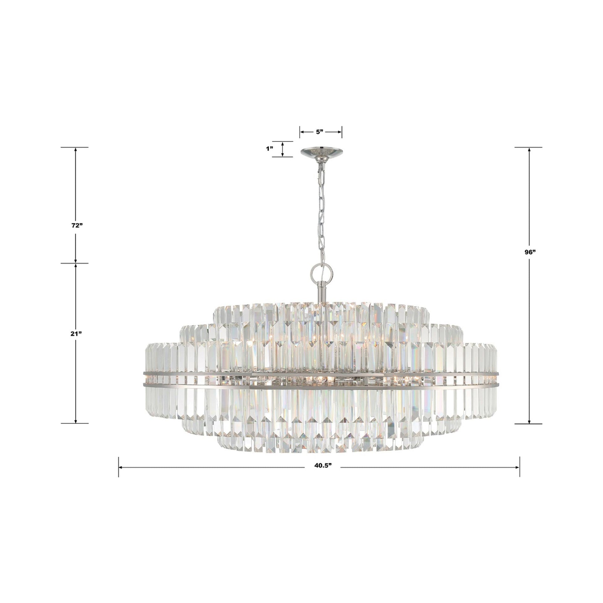 Hayes Chandelier - line drawing.