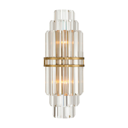 Hayes Wall Light in Aged Brass (20-Inch).