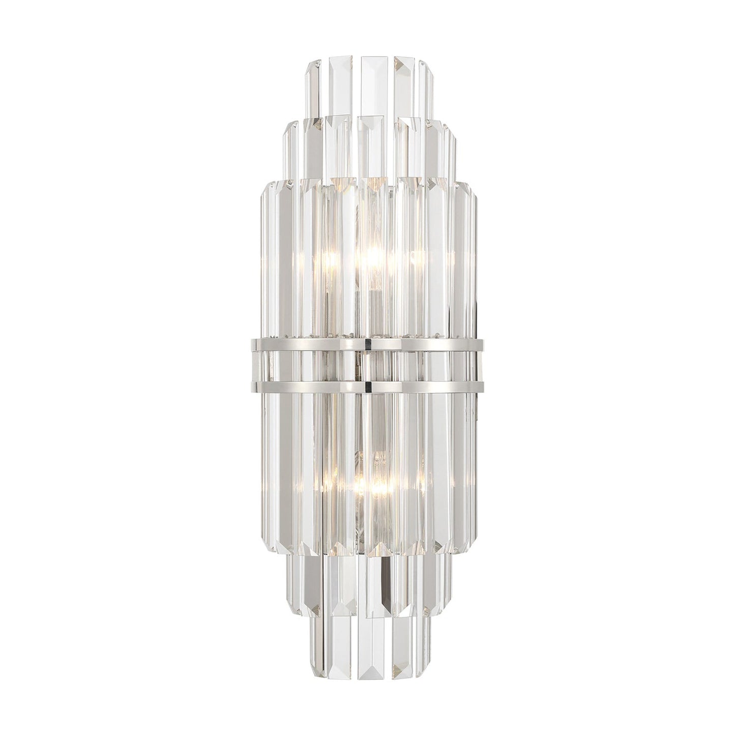 Hayes Wall Light in Polished Nickel (20-Inch).
