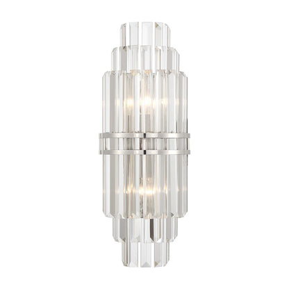 Hayes Wall Light in Polished Nickel (20-Inch).