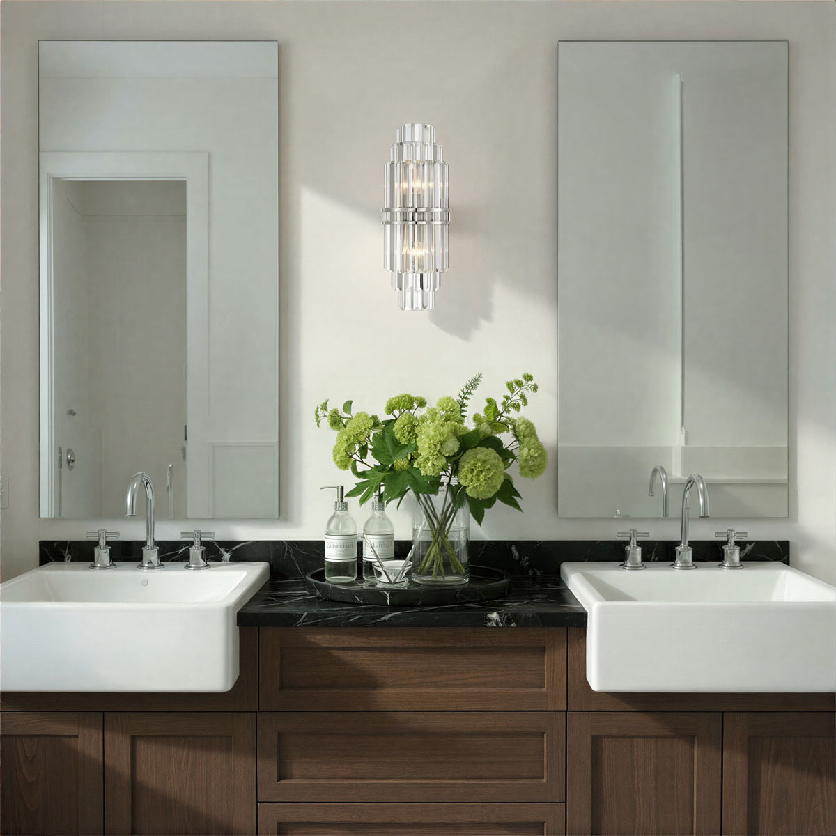 Hayes Wall Light in bathroom.
