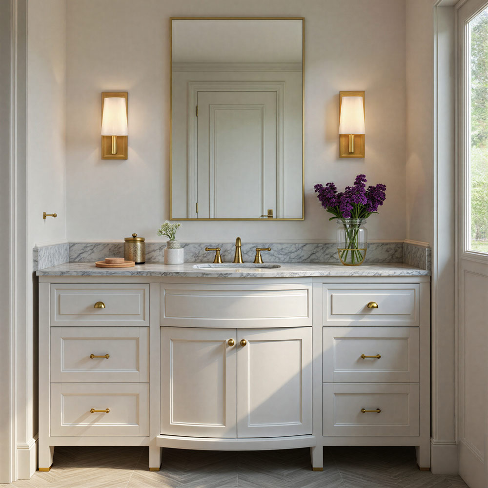 Hogan Wall Light in bathroom.