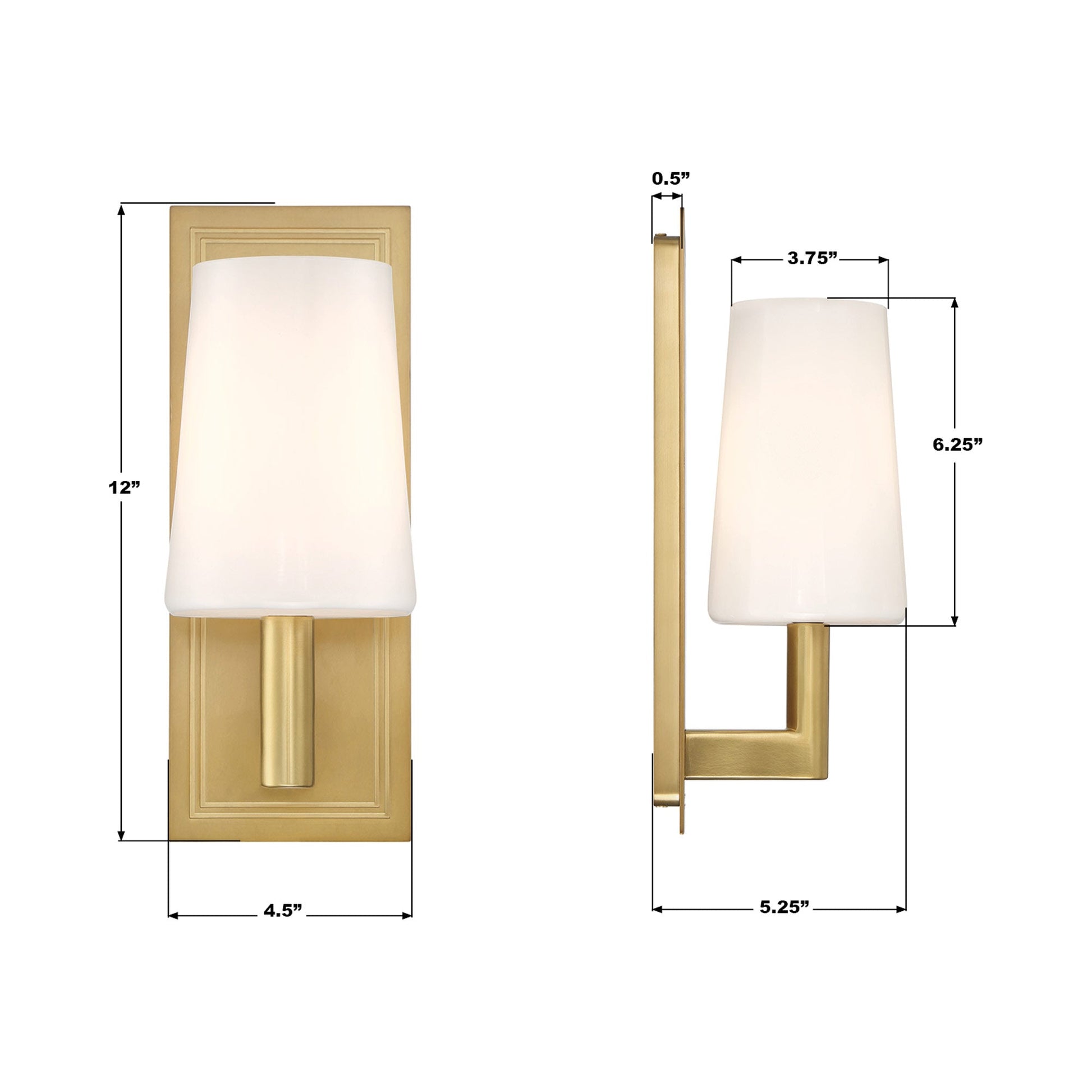 Hogan Wall Light - line drawing.