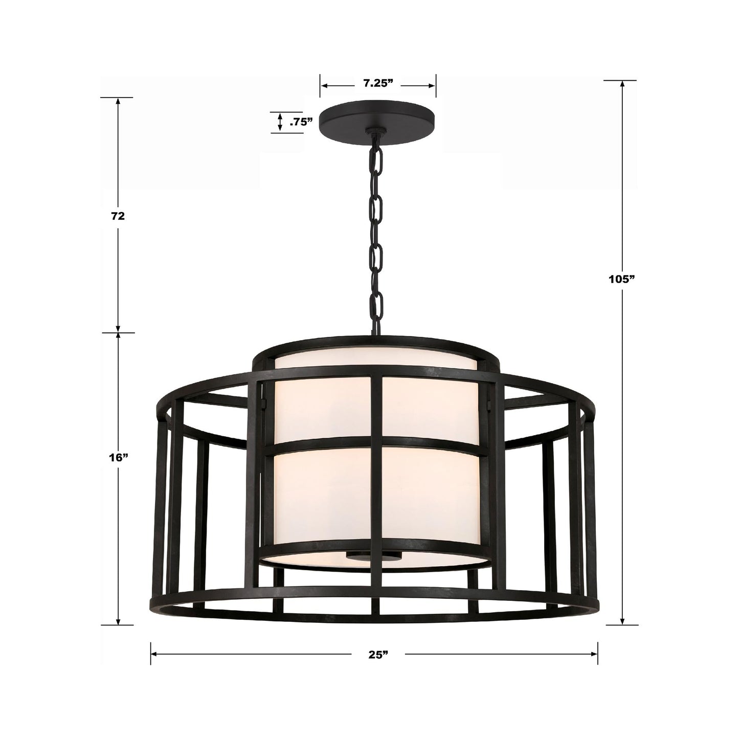 Hulton Chandelier - line drawing.