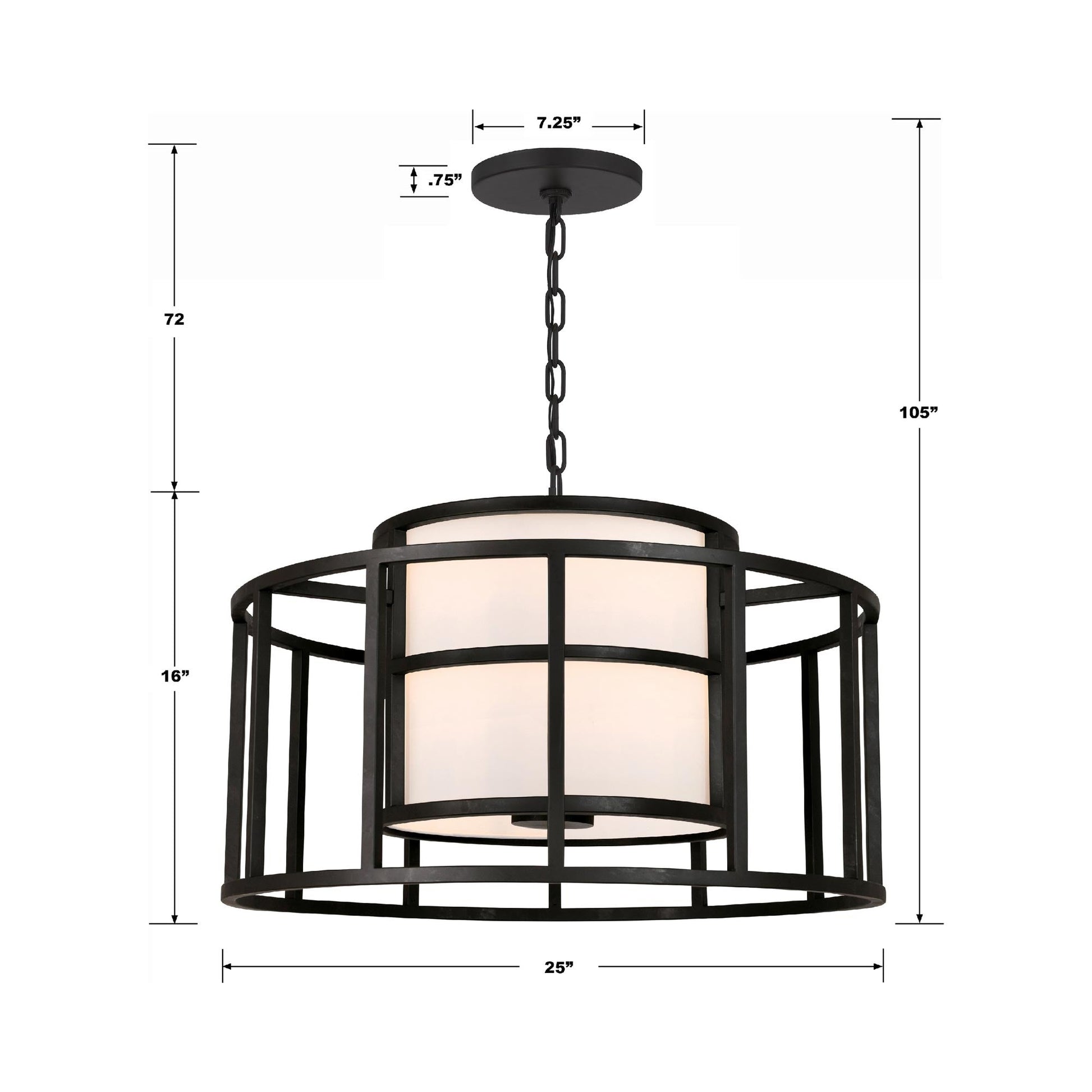Hulton Chandelier - line drawing.