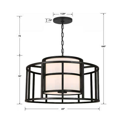 Hulton Chandelier - line drawing.