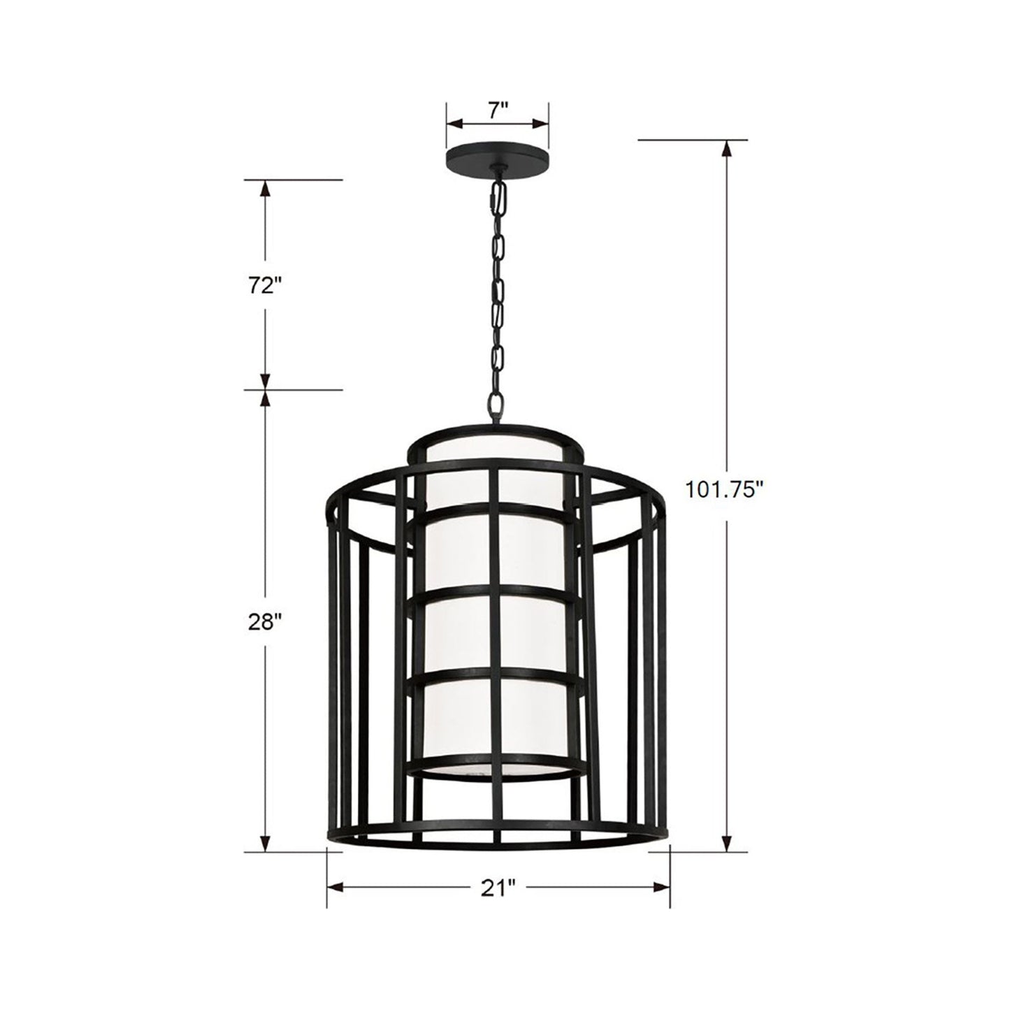 Hulton Chandelier - line drawing.