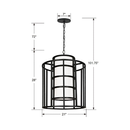 Hulton Chandelier - line drawing.
