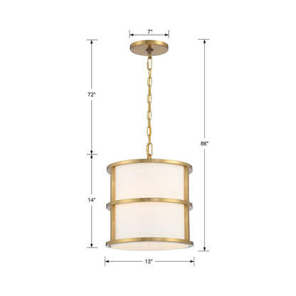 Hulton Pendant Light - line drawing.